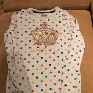 Girls polka dot juicy couture long sleeve T.
